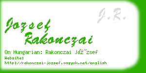 jozsef rakonczai business card